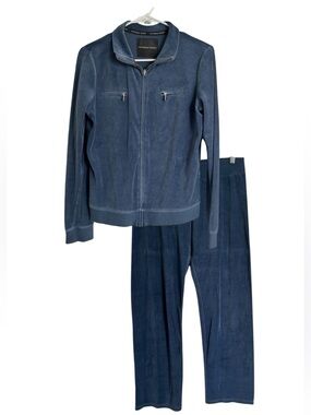 Victoria’s Secret Velour Set Track‎ Suit blue Y2K SM/XS Short